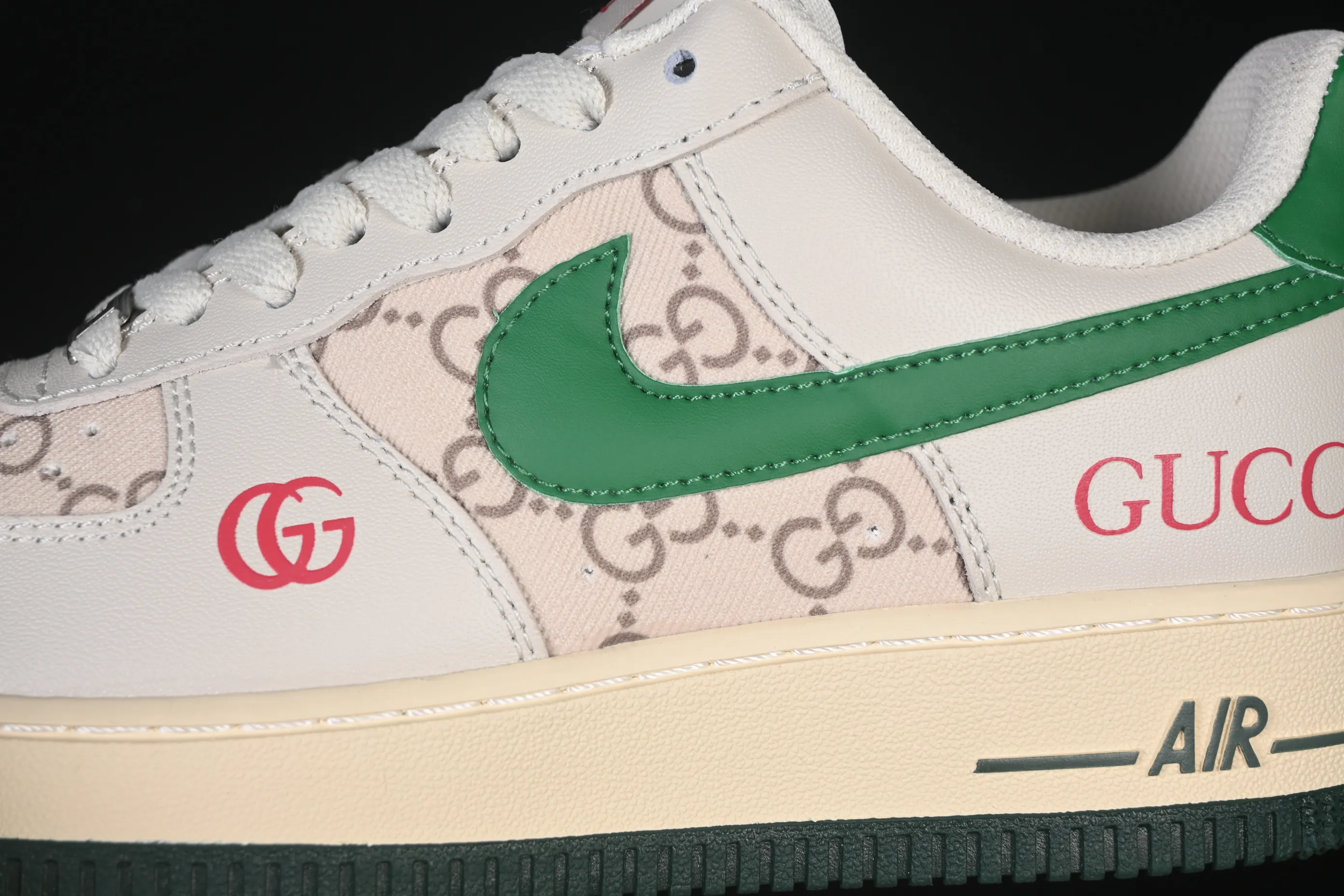 All categories Nk Air Force 1 Air Force series Nk Air Force 1 Low Air Force low-top Nike Air Force 1'07 Low Gucci joint gray-green hook Air Force 1 low-top casual sneakers AH8462-003